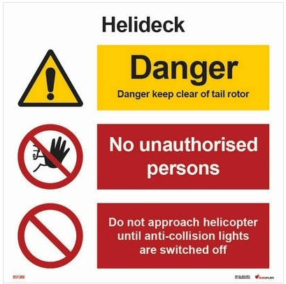 Helideck multi sign