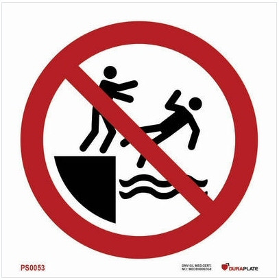 No pushing into water
