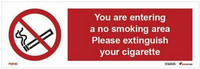 You are entering a no smoking area