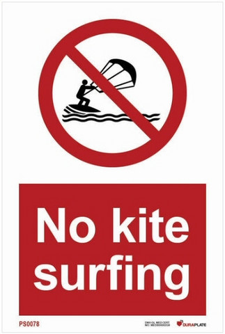 No kite surfing