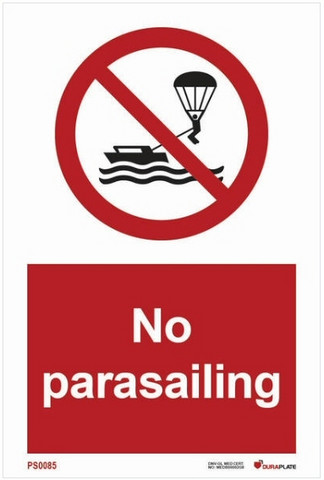 No parasailing