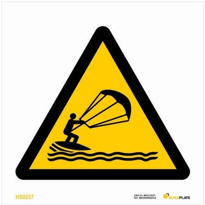 Kite surfing warning