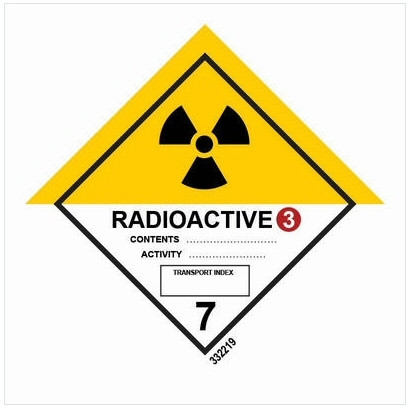Varoitusmerkki – luokka 7 – Radioaktiiviset aineet, kategoria 3