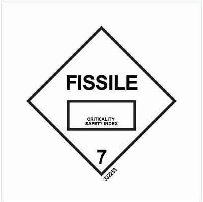 Hazard labelling symbol – Class 7 – Fissile