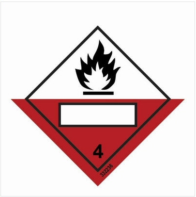 Hazard labelling symbol – Class 4.2 – Spontaneously combustible