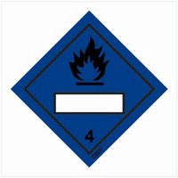 Hazard labelling symbol – Class 4.3 – Dangerous when wet – Black