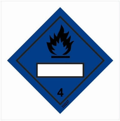 Hazard labelling symbol – Class 4.3 – Dangerous when wet – Black