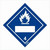 Hazard labelling symbol – Class 4.3 – Dangerous when wet – White