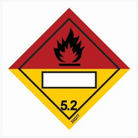 Hazard labelling symbol – Class 5.2 – Organic peroxides – Black Hazard Signs