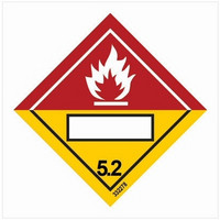 Hazard labelling symbol – Class 5.2 – Organic peroxides – White