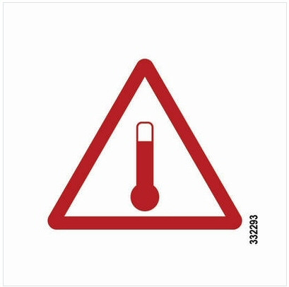 Varoitusmerkki – Kuljetus korotetussa lämpötilassa
