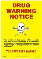 Drugs warning notice poster
