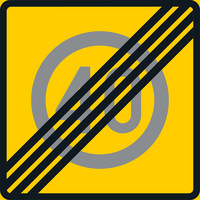 C35 Speed limit zone ends, C350035