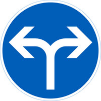 D1.8 Mandatory direction of travel, D180018