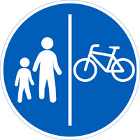D7.2 Cycle path and sidewalk parallel, D720072