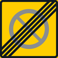 C40 No-parking zone ends, C400040