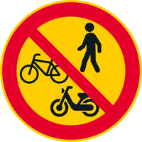 C15 Pedestrian, bicycle and moped riding prohibited, C150015