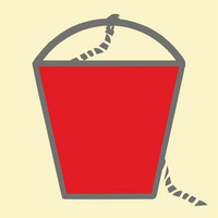 Fire bucket with rope, 061123MH