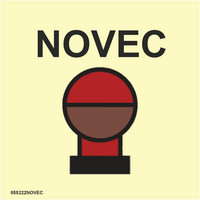 Fixed Novec fire extinguishing bottle in protected area, 055222NOVEC