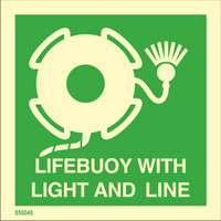 Lifebuoy with light and line
