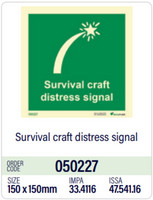 Survival craft pyrotechnic distress signals