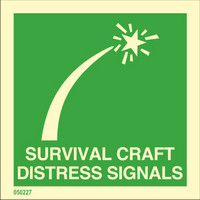 Survival craft pyrotechnic distress signals