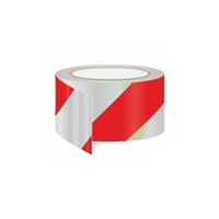 AS-20 Red / white diagonal reflective tape