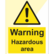 Warning Hazardous area