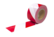 Punainen / valkoinen vinoraita kulunestonauha