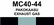 MC40-44 Pakokaasu | Exhaust gas