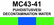 MC43-41 Puhdistusvesi | Decontamination water