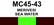 MC45-43 Merivesi | Sea water