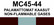 MC45-44 Palamattomat kaasut | Non-flammable gases