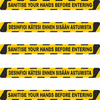 COVID-19 Desinfioi kätesi ennen sisään astumista