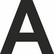 A-kirjain musta 80