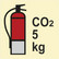 Powder fire extinguisher CO2 5KG, 055228G