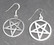Pentagram korvakorut n. 4cm
