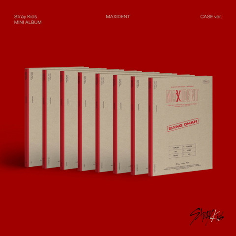 STRAY KIDS - MAXIDENT (MINI ALBUM) CASE VER. (MEMBER 8 TYPES 1 SET)