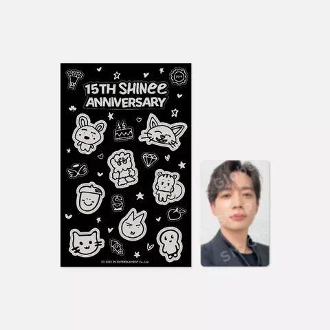 SHINEE - 15TH ANNIVERSARY - GLOW IN THE DARK STICKER & PHOTO CARD SET