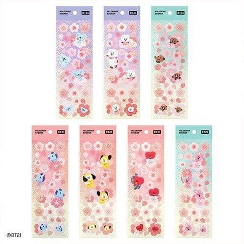 BT21 - CHERRY BLOSSOM - HOLOGRAM STICKER