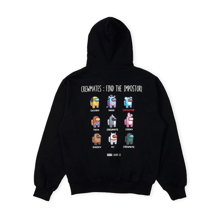 among us hoodie black