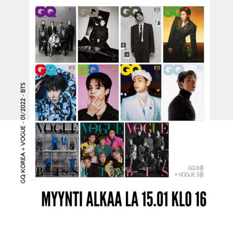 BTS - VOGUE & GQ LEHDET MYYNTIIN