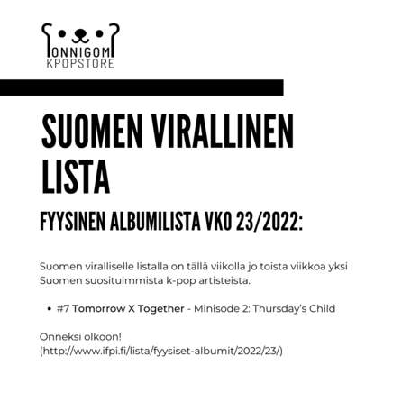 SUOMEN VIRALLINEN ALBUMILISTA 23/2022
