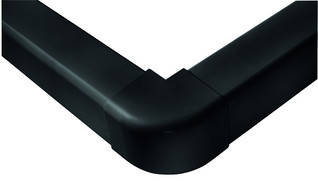 Ilmalämpöpumpun asennustarvike 80 x 60 mm ulkokulma musta