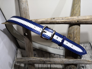 Valkosininen nahkavyö 40mm/1h