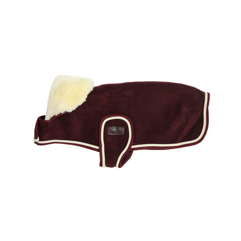 Kentucky Dog Coat Heavy Fleece, viininpunainen, 25cm