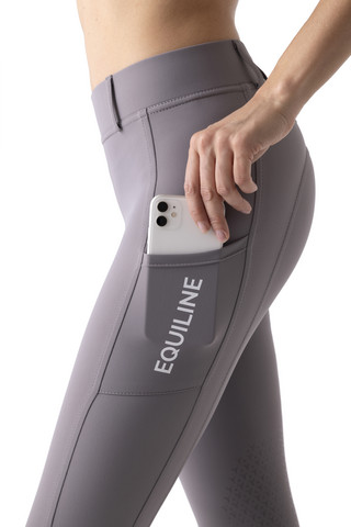 Equiline Calrek ratsastuslegginsit polvigripeillä, stone grey