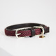 Kentucky koiran kaulapanta Plaited Nylon Dog collar, viininpunainen, 42cm