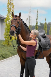 Euro-Star Carmella Poloshirt sleeveless, dark berry & navy