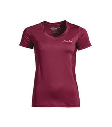 Kingsland Penny naisten V-kaula-aukkoinen T-paita, navy ja burgundy